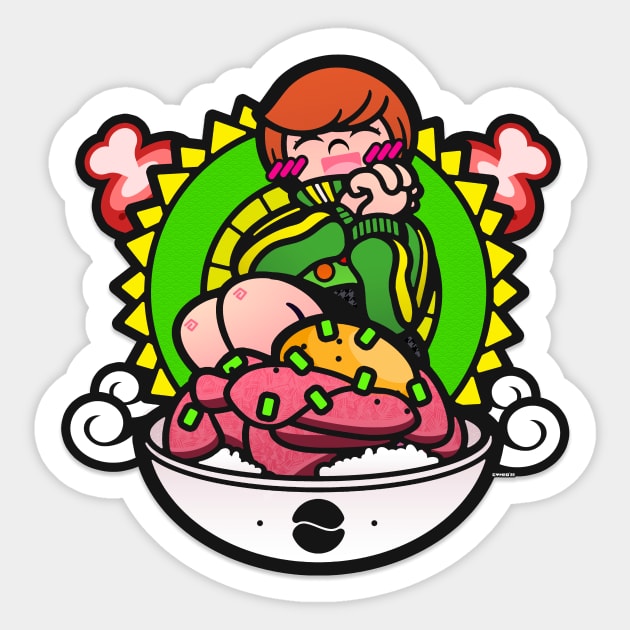 Beef Bowl 4 Chie Sticker by Combotron Robot